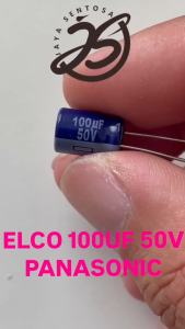 10 BUAH ELCO 100UF 50V PANASONIC KAPASITOR CAPACITOR ELCO KAPASITOR ELKO KAPASITOR 100 UF 50 V PANASONIC ups