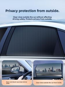 MONLEYTA | Universal Car Mosquito Net Cool Privacy Light Blocking Window Curtain Heat Insulation Shade Curtain ManliTa X0619123313