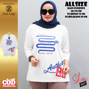 KAOS ZOLAQU TERBARU 2024 SEMI TUNIK OVERSIZE JUMBO KEKINIAN HIJAB STYLE OFFICIAL STORE ZLQ PUTIH