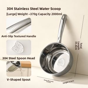 CHUANGSHUNFU | Food Grade Thickened 304 Stainless Steel Water Scoop