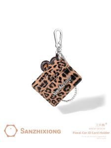 SANZHIXIONG | Leopard Print Flower Design License Card Holder For Women Car Protection