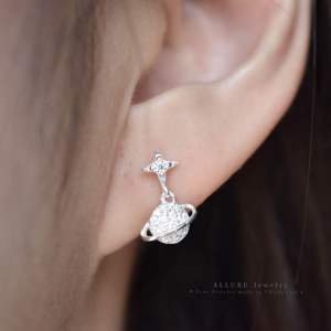 ต่างหูเงินแท้ 925 ประดับเพชร CZ Swiss diamond [ 𝐒𝐭𝐞𝐥𝐥𝐚𝐫 - 𝐀𝐥𝐥𝐮𝐫𝐞 𝐉𝐞𝐰𝐞𝐥𝐫𝐲 ]