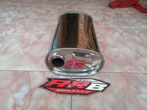 tabung standar knalpot belakang mobil sedan universal suara halus senyap