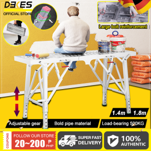 DEKES Folding Ladder Platform Portable Scaffolding Mobile Stepper Height Adjustable
