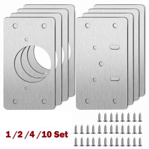 1/2/4/10 Pairs of Hinge Repair Plates for Cabinets Furniture Drawers Tables Repair and Installation Tools Hardware Stainless Steel Hinge Fixing Plates