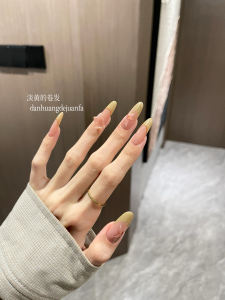 Handmade Chinese Style Nail Art Pure White French Atmosphere Sensation New Wearable False Nails Gentle Color Series from Mainland China