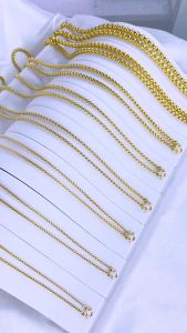 สร้อยสแตนเลสเลเซอร์สีทองเกรด 22K สร้อยพระ สร้อยคอ ลายผ่าหวายสีทอง ตัวงานทำจากสแตนเลสแท้ ไม่ดำ 100% รหัส BOR  ห้อยพระได้ 1 องค์ ความยาว 16-36 นิ้ว สร้อยคอสแตนเลสแท้ สร้อยคอสแตนเลส - Lazada