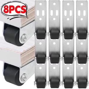 8pcs Directional Con lăn phổ cửa trượt bánh xe dẫn yên tĩnh Mini ròng rọc bảng tủ dưới đồ nội thất Caster phần cứng