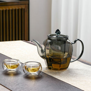 Thickened Glass Tea Pot High Temperature Resistant New 2025 Single Person Home Use Tea Drinking Tea Water Separation Small Bubble Tea Pot Tea Set