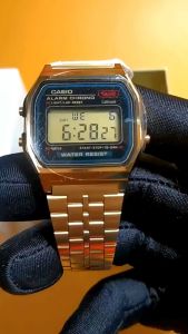 Đồng Hồ Casio Nam Nữ A159WGEA-1 Đèn Led Mặt Tráng Gương Màn Hình Cảm Ứng Thời Thượng  Cực Đẹp