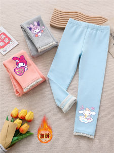 Quần Dài Lót Lông Cừu Kẻ Caro Thời Trang Cho Trẻ Em Quần Dài Cotton Mùa Đông Cho Bé Gái Quần Dài Cotton Lót Lông Cừu