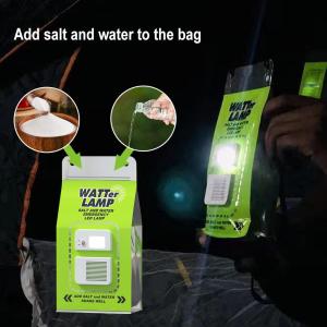 LED Salt Water Emergency Lamp Portable Camping Lamp Waterproof Salt Water Light for Outdoor Camping Night Fishing Lamp Reusable