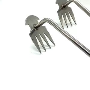 New Weeding Artifact Uprooting Weeding Tool Manganese Steel Forged Weed Puller 4 Teeth Dual Purpose Weeder Hand Weeder Tool for Garden Yard Farm Weed Removal (Iron )
