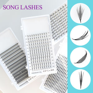SONG LASHES New Premade Fans lases Comic Spire Lashes Comic Wings lashes Eyelash Extensions  For make up  Cluster lashes