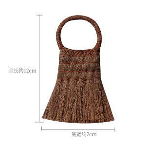 Handmade Palm Leaf Broom No Static Dustpan Tea Tray Decoration Tool Natural Plant Material Floor Cleaning Household Tool
