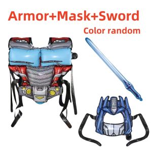 Childrens Armored Inflatable Balloon Toy Set Boys Birthday Gift Festival Parties And Gatherings COSPLAY Battle Game Props