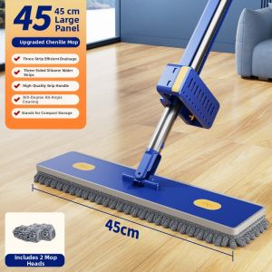 No-rinse High-water Absorption Chennile Flat Mop