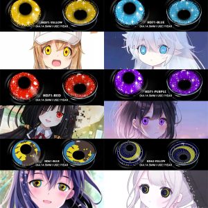 EYESHARE 1Pair Cosplay Colored Contact Lenses Anime Red  Beauty Makeup Lens Halloween Blue Pink Eyes Lenses Purple Eyes Contact
