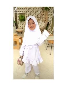 Safa Kids Baju Setelan Putih Anak Perempuan Manasik Haji Seragam Putih Anak Set Hijab Terlaris 2023 Crepe Premium Long Sleeve Baju Formal Unisex Untuk Anak Setelan Elegan All Seasons - Lazada