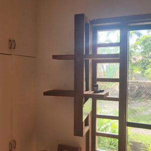 ADJUSTABLE WALL-MOUNTED WOODEN SHELVES with options for Two or Three layer