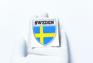 Emblem stiker Sweden logo/stiker timbul swedia