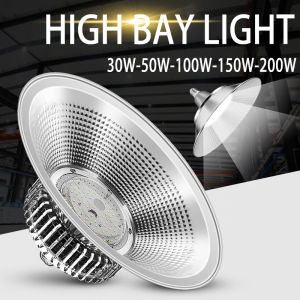 Đèn LED High Bay 220V Đèn Vòm UFO Brightex Highbay Loại Tiết Kiệm Đèn Công Nghiệp 30W 50W Đèn Nhà Kho Đèn Nhà Để Xe Sân Vườn