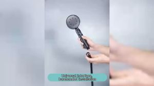 Multi-functional High Pressure Black Handheld Shower Head 5 Functions With on off Switch