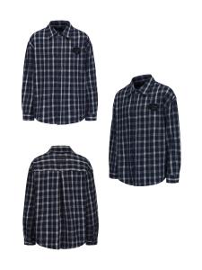 OGSAIL อินเทรนด์ลายสก๊อตเสื้อเชิ้ตปักหลวมพอดีชุดลําลองสําหรับผู้ชายผู้หญิงคู่ที่เหมาะสมตลอดทั้งปี
