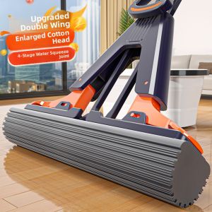 Foldable Sponge Mop Bucket 2025 New Household One Mop for All Cleaning Absorbent No Hand Wash Bathroom Glue Cotton Head Floor Cloth