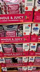 Nam việt quất sấy Ocean Sprays Craisins Whole & Juicy Sweeteced Dried Cranberries (Đỏ) 18kg