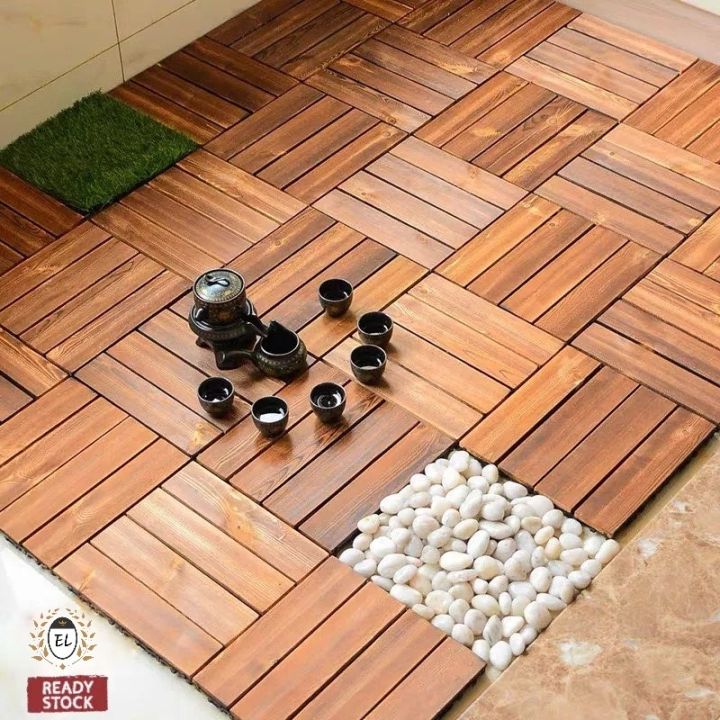 Wood Floor Decking 30cm X 30cm🔥Ready Stock🔥Garden Decoration Outdoor ...