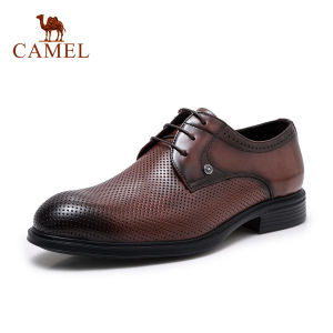 CAMEL | Perforated Ventilated Business Formal Leather Shoes