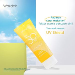Gudang Murahmu - Wardah UV Shield Essential Sunscreen Gel SPF 30 PA 40 ml - Sunscreen Wajah No Whitecase - Tabir Surya - Sunscreen Cowok Cewek