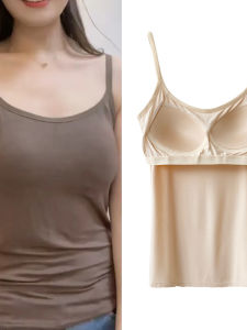 Áo Ba Lỗ Modal Không Dây Không Cần Đệm Ngực Mỏng Màu Da Áo Ba Lỗ Một Mảnh Không Chạy Cốc Thời Trang Mùa Hè Cho Nữ