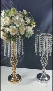 Pengiriman dalam 3 hari Satu set tiga potongan Twist candle holder ornament alat peraga pernikahan wayfarer vas logam besi akrilik rumbai pernikahan wayfarer besi Twist candlestick ornament wed