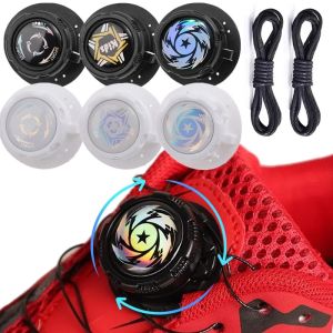 2Pcs Automatic Swivel Sneaker Shoelaces Buckle Rotate Metal Wire Rope Kids Adult No Ties Shoe Laces Quick Lock Shoestring Sport Shoe Accessories