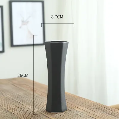 Minimalist Black Ceramic Vase