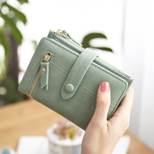 LABER LEE Dompet Wanita Kecil Dompet Pendek Lipat Dompet Kartu Wanita Bahan Premium Kulit Import PU Leather