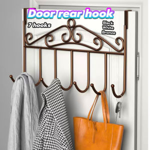 Digeo Door Rear Hook Door Hanging Clothes Hanging Door Rear Rack Nail Free Clothes Hook Black White Bronze