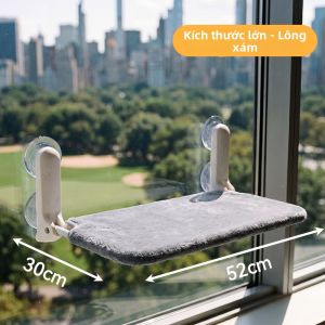 HELLOLEIBOO | Giường Mèo Gấp Gọn Có Cốc Hút Dán Trên Cửa Sổ