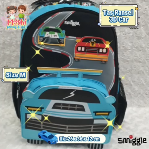 Tas Ransel Motif Mobil Size TK dan SD