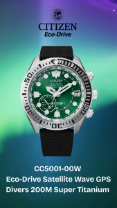 Citizen Satellite Wave CC5001-00W Eco-Drive GPS Diver Mens Watch