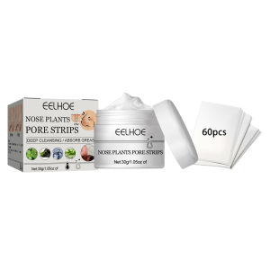 Eelhoe Nose Blackhead Remover Mask Deep Cleansing Shrink Pore Acne Treatment Patches T-Zone Skin Care Nose Black Dots Pore Clean Strips Oil Control Tender Shrink Nose Pores Stickers Blackhead Removal Nasal Mask(30g)