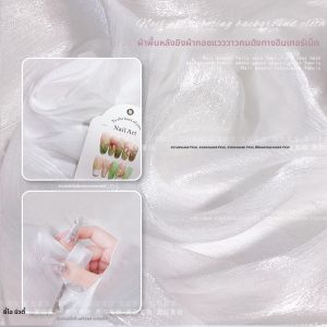 ผ้าคลุมโต๊ะสำหรับทำเล็บสไตล์นอร์ดิก ผ้าโพลีเอสเตอร์สะท้อนแสง ผ้าคลุมโต๊ะสำหรับถ่ายภาพเล็บแบบน้ำเงินฟ้า