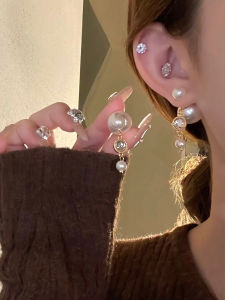 French Beauty ~ Light Luxury Temperament Elegance Vintage Pearl Earrings Exquisite Gentle Front and Back Wear Classy Elegant Stud Earring