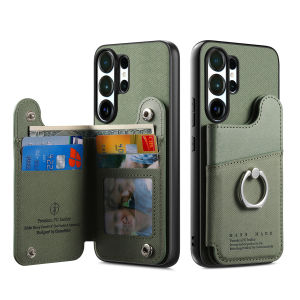 szhaiyu | Ring Phone Case for Samsung Galaxy S26 Ultra S25 S24 S23 S22 Plus A57 A17 A37 A56 A36 A26 Leather RFID Wallet Holder Card Cover