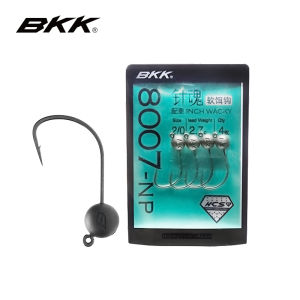 BKK HCS 8007-NP Weighted Wacky Hook - Super Smooth High Carbon Steel Lure Hook for Bass/Mandarin Fish Black Pit/Wild Fishing