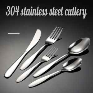 304 Stainless Steel High Quality Tableware Cutlery Table Fork Spoon Knife Chopsticks Utensils