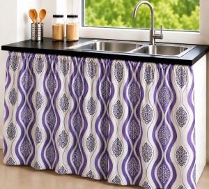 Elegant kitchen sink curtain non ring suksukan curtain 30 inches by 58 inches