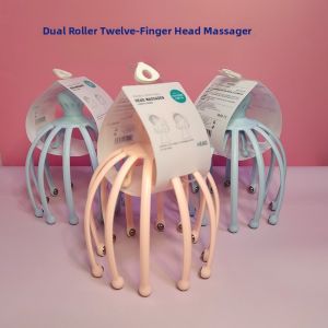 Dual-Ball Head Massager Manual Twelve Claw Scratch Head Relaxing Scalp MINISO Personal Care Health Massage Equipment